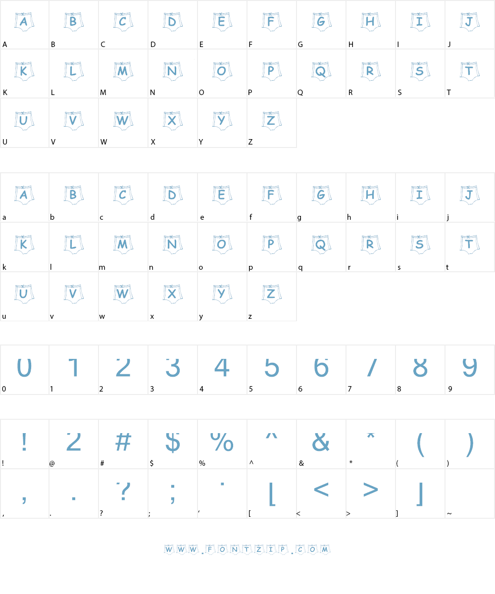 KR Nick's Lil Swimsuit Font Character